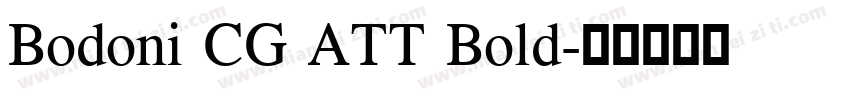 Bodoni CG ATT Bold字体转换